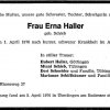 Schieb Erna 1912-1976 Todesanzeige